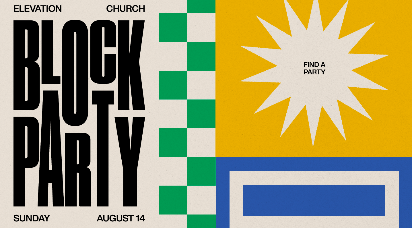 Elevation Church Block Party Event Page built by Winnie Verzosa